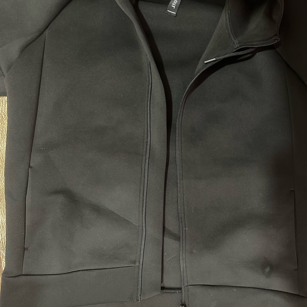 Contour Black Full-Zip Hoodie